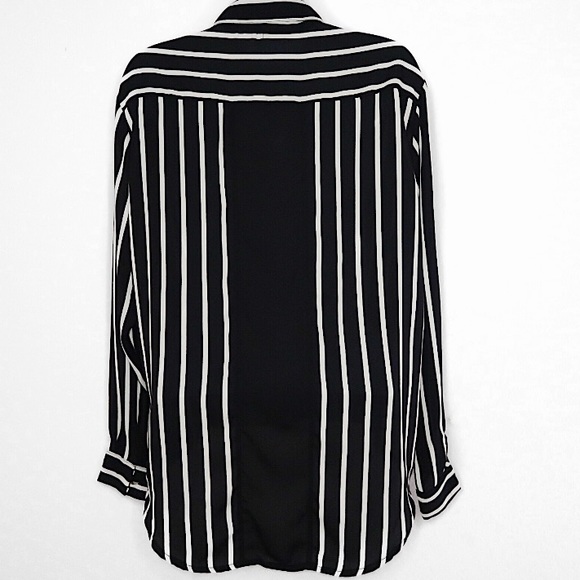 Forever 21 | Black & Cream Striped Button Down - Picture 2 of 5